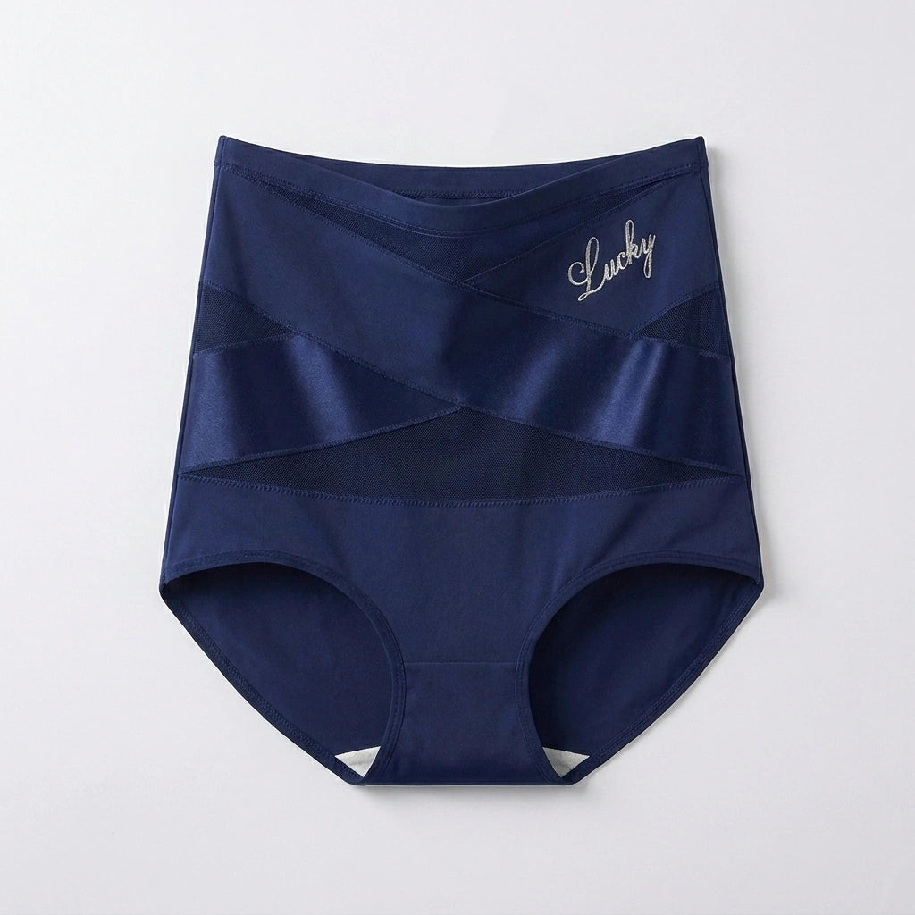 Culotte Gainante Taille Haute Bandes Croisées