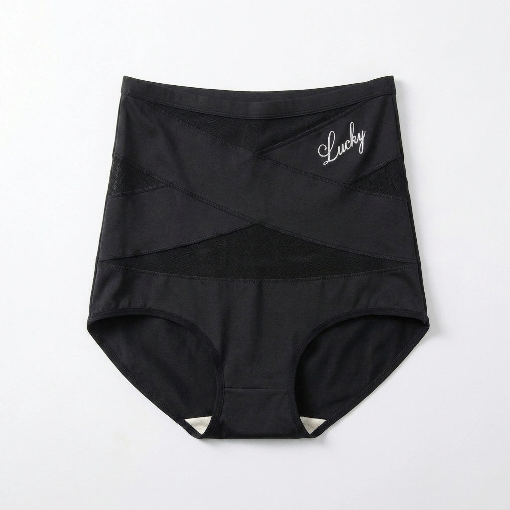 Culotte Gainante Taille Haute Bandes Croisées
